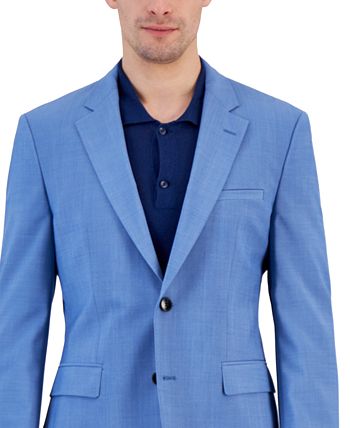 HUGO Men's Modern-Fit Light Blue Superflex Suit Jacket - Macy's