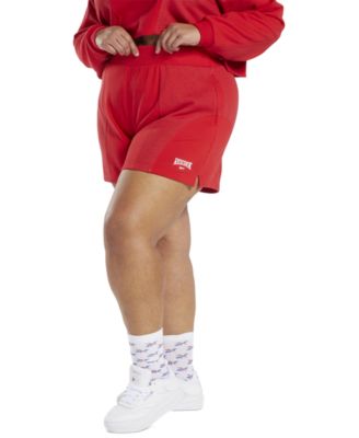 Reebok - Plus Size Varsity Cotton High Rise Shorts