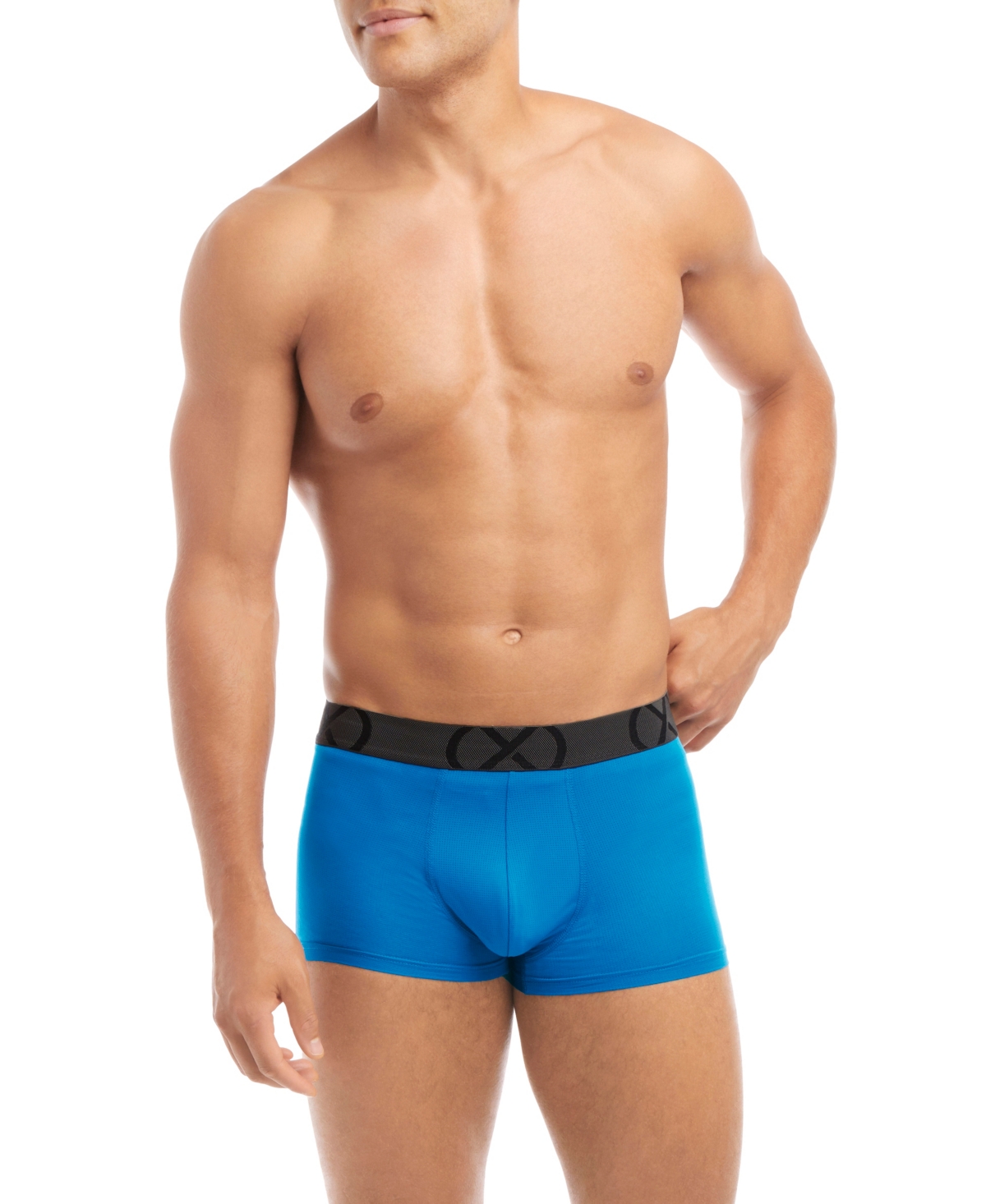 2(x)ist Men's Mesh No Show Performance Trunk, Pack of 3 - Electric Blue, Safety Yellow