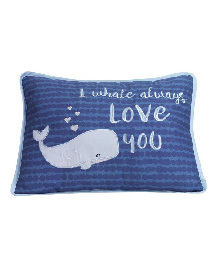Lambs & Ivy Oceania Blue I Whale Always Love You Nautical Ocean Theme Decorative Nursery Throw