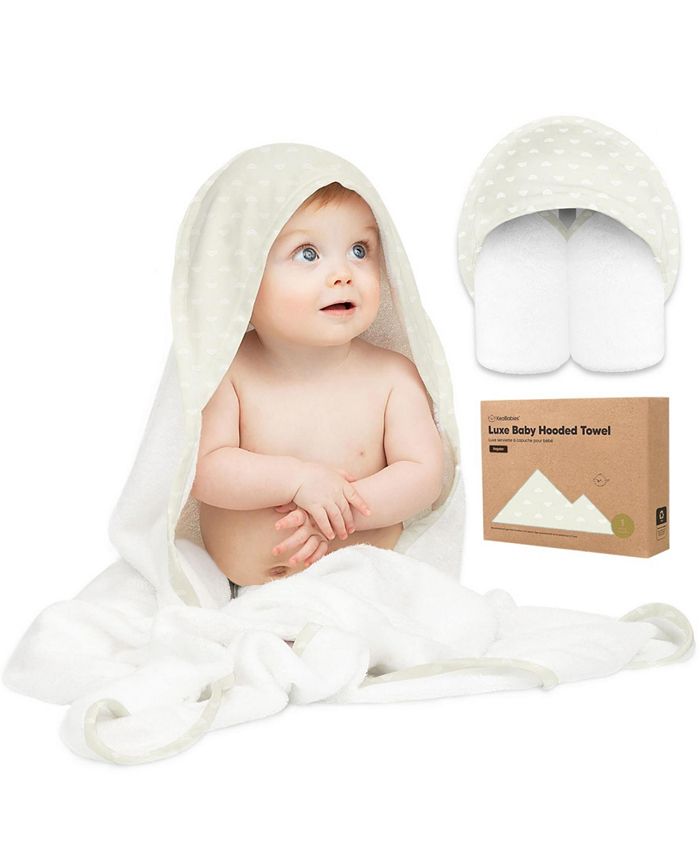KeaBabies Luxe Baby Hooded Towel, Organic Baby Bath Towel, Hooded Baby