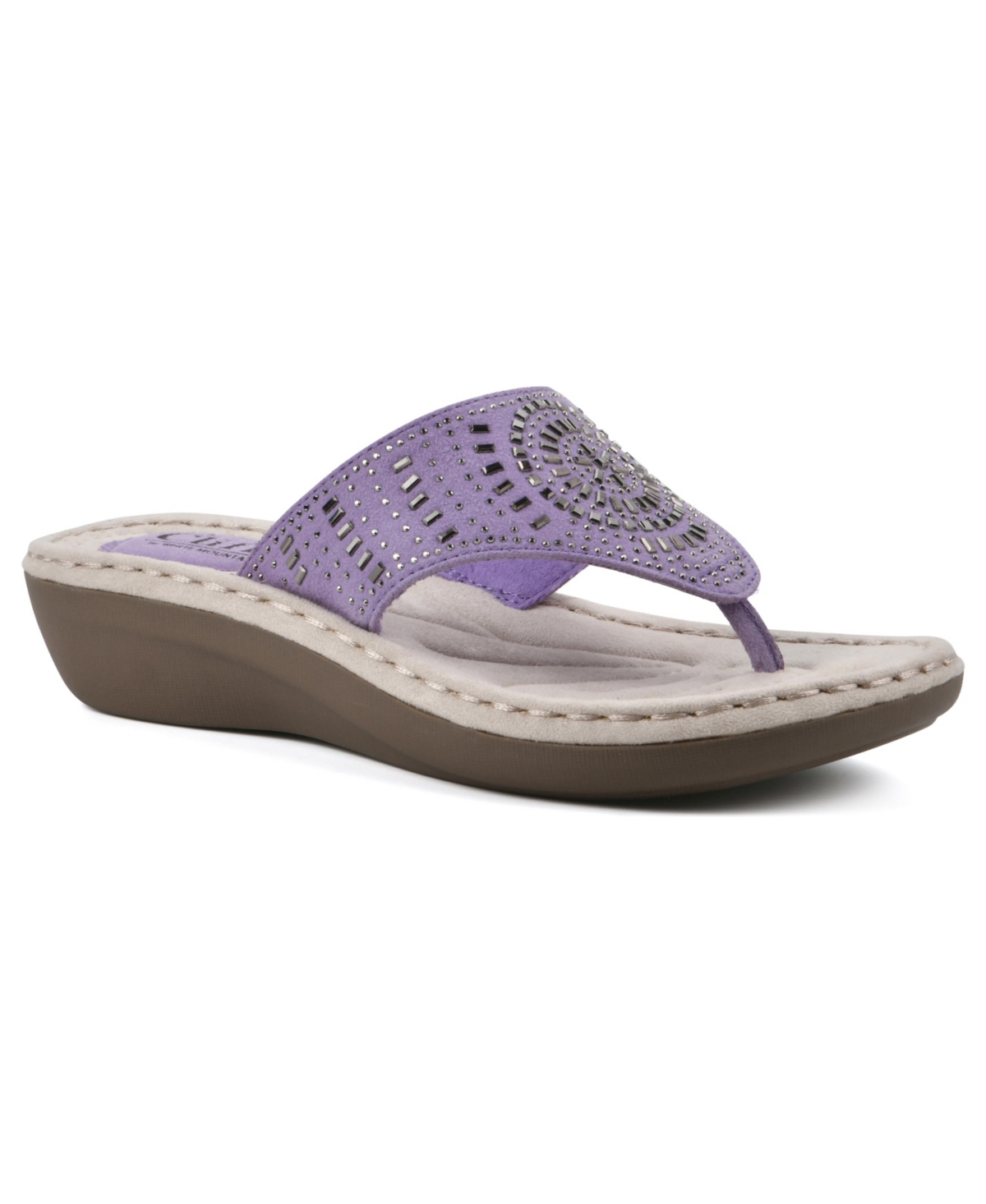 CLIFFS BY WHITE MOUNTAIN CLIFFS BY WHITE MOUNTAIN CIENNA COMFORT THONG SANDALS WOMEN'S SHOES