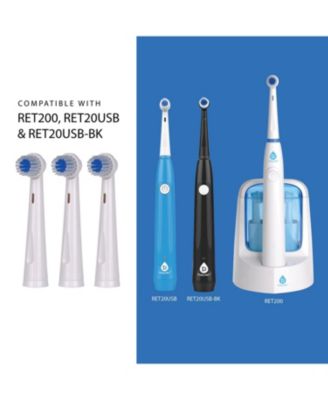 3 Pack Brush Head Replacement for RET20USB & RET20USB-BK AND RET200 MODELS