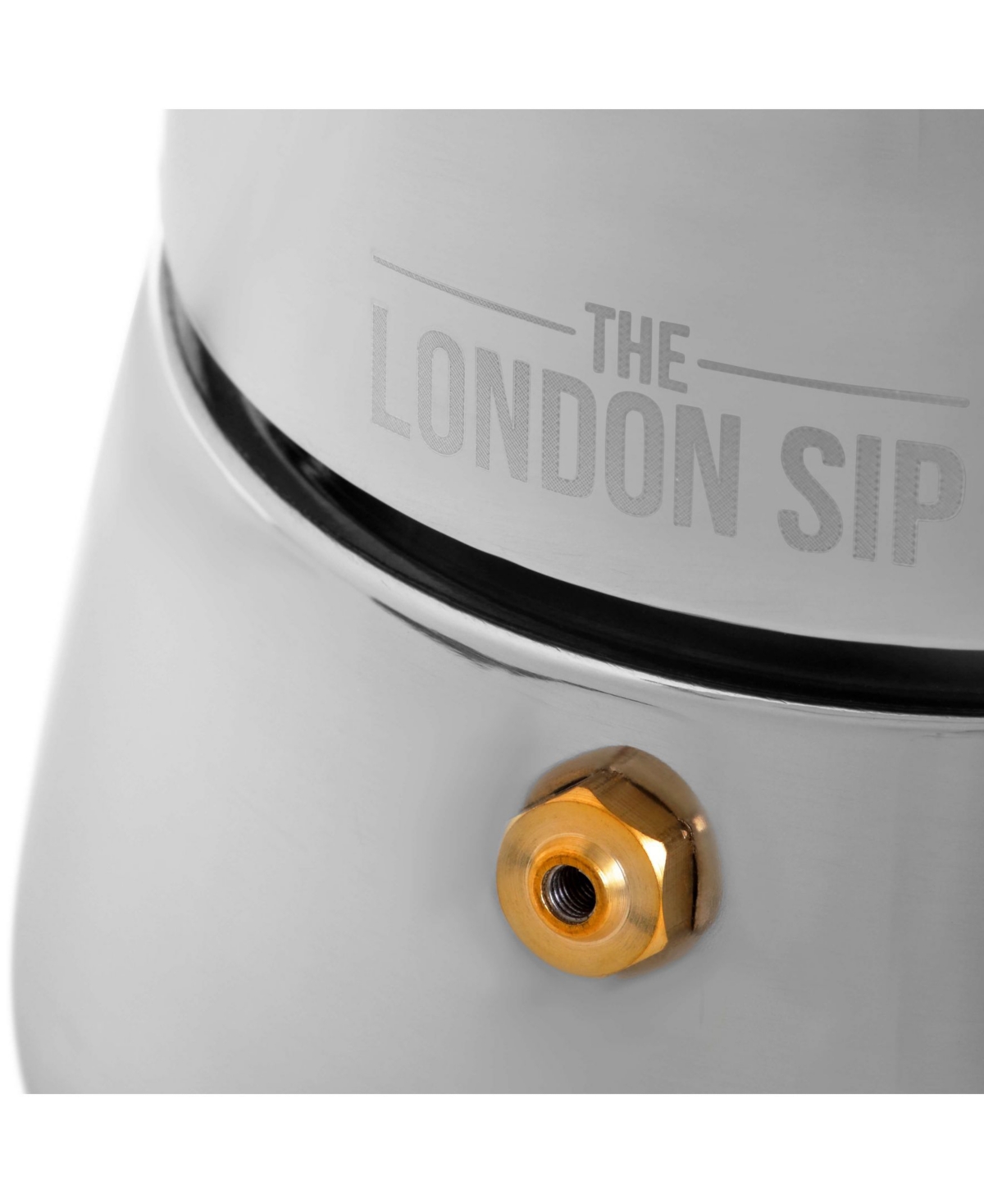 London Sip Stainless Steel Espresso Maker 10-cup In Silver
