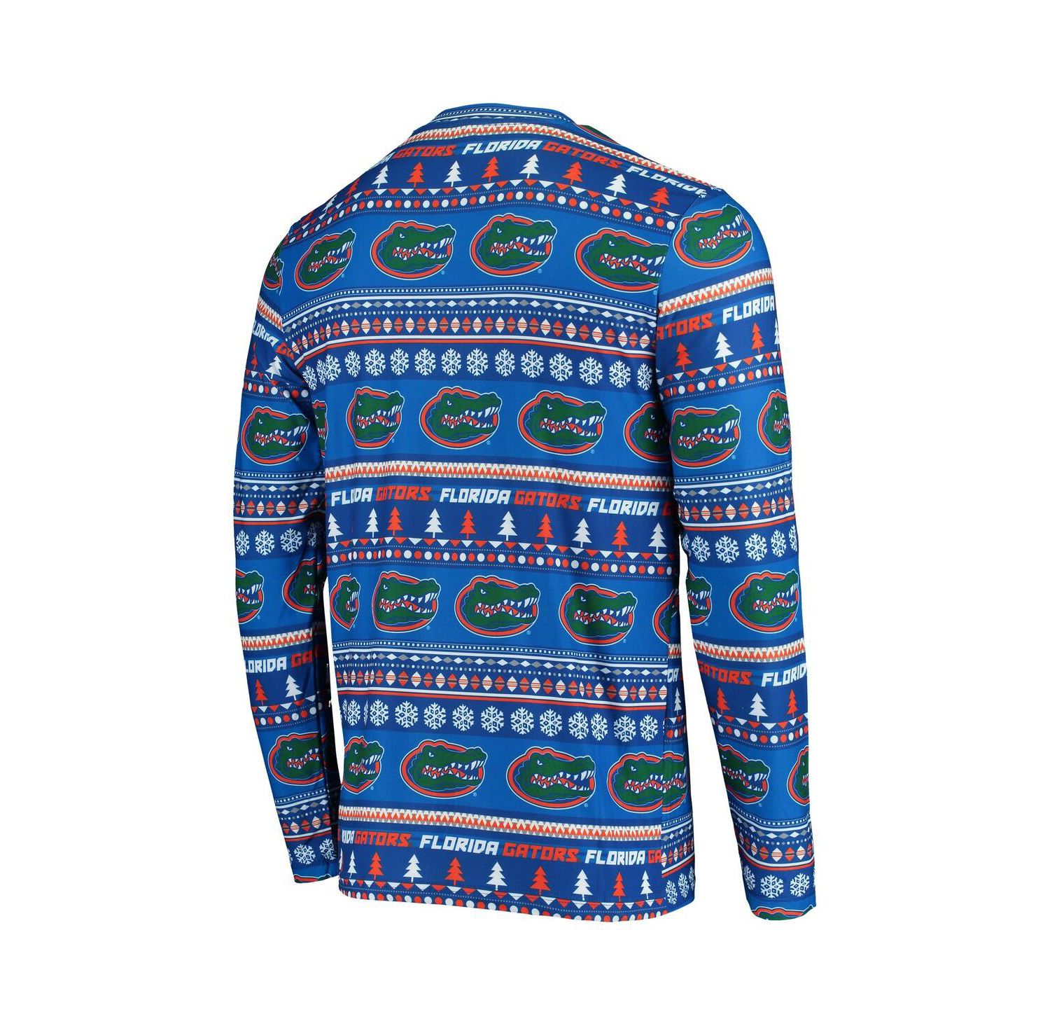 Men's Royal Florida Gators Ugly Sweater Knit Long Sleeve Top and Pant Set