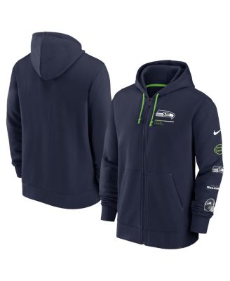 Men's College Navy Seattle Seahawks Surrey Full-Zip Hoodie