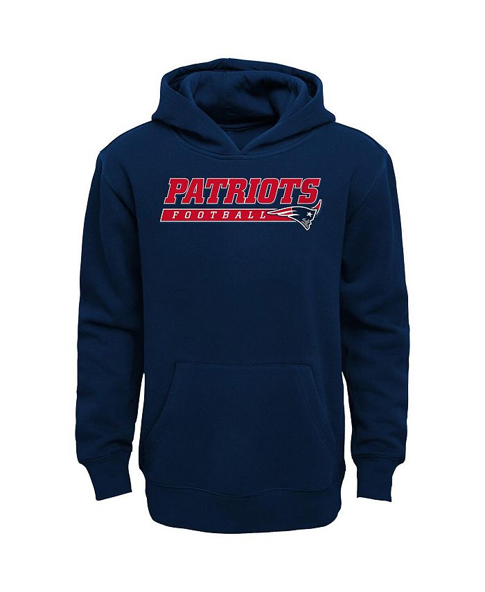 Outerstuff Big Boys Navy New England Patriots Take the Lead Pullover Hoodie  - Macy's