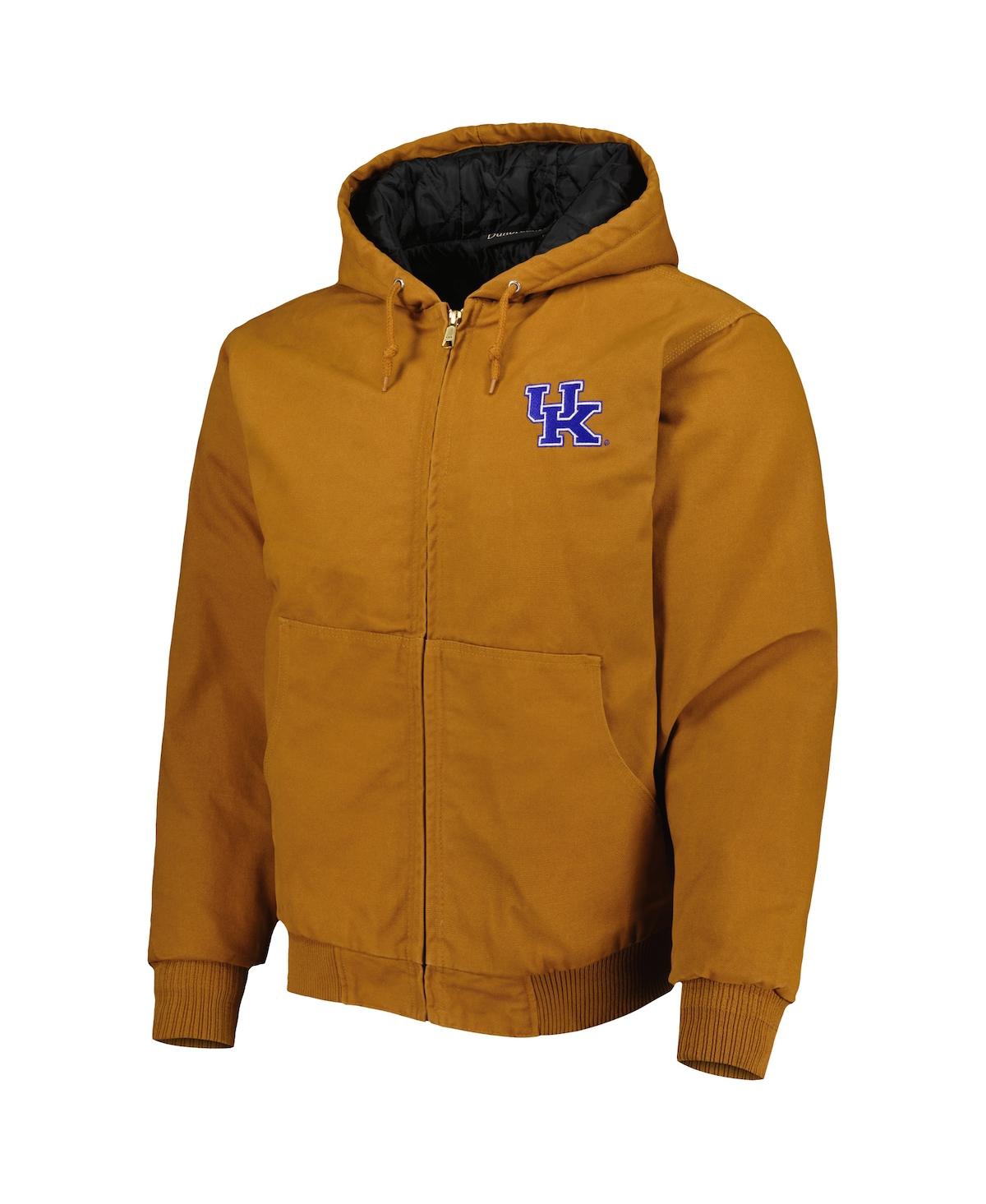 DUNBROOKE MEN'S DUNBROOKE TAN KENTUCKY WILDCATS DAKOTA FULL-ZIP HOODIE JACKET 