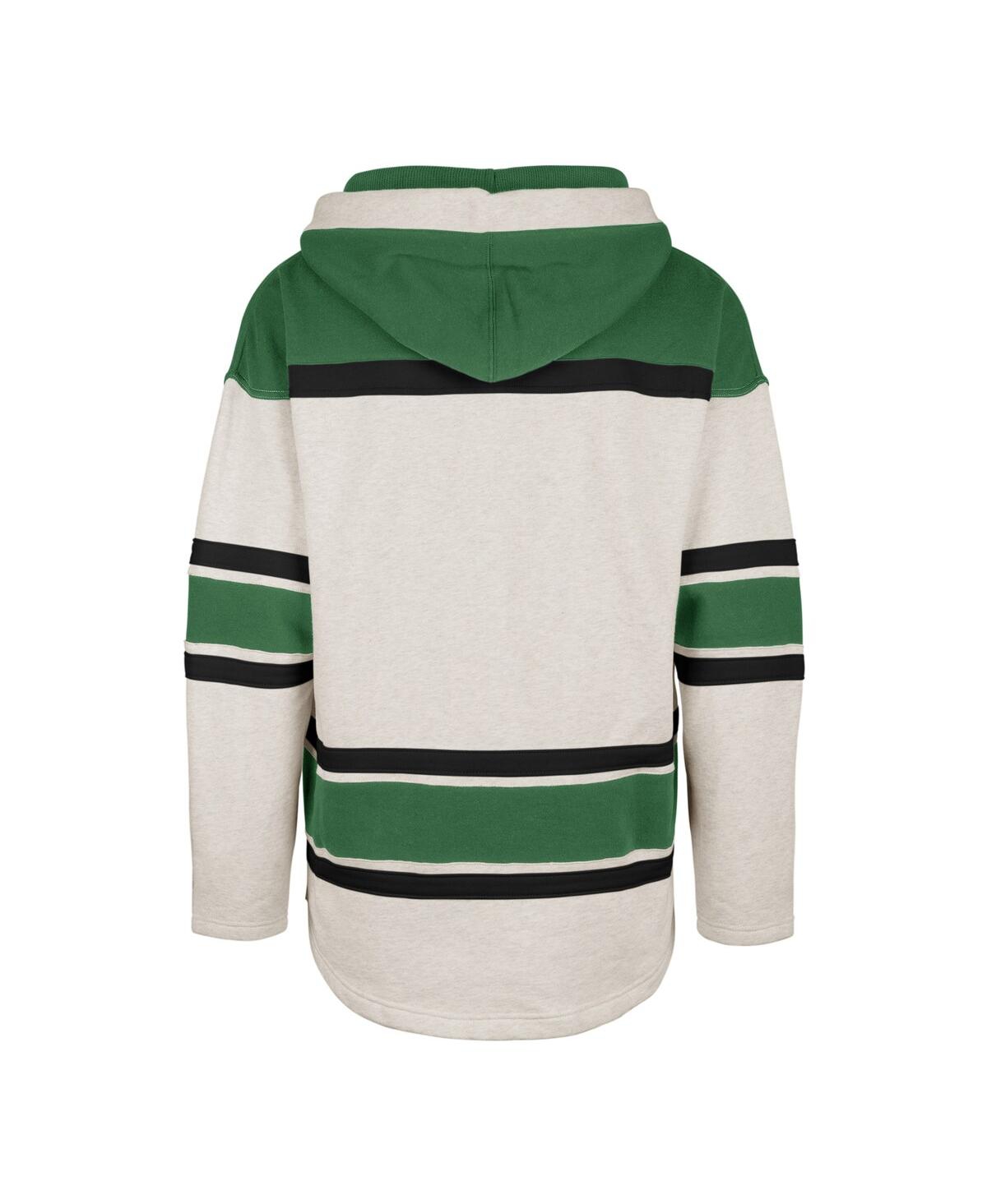 Men's '47 Brand Oatmeal Dallas Stars Rockaway Lace-Up Pullover Hoodie