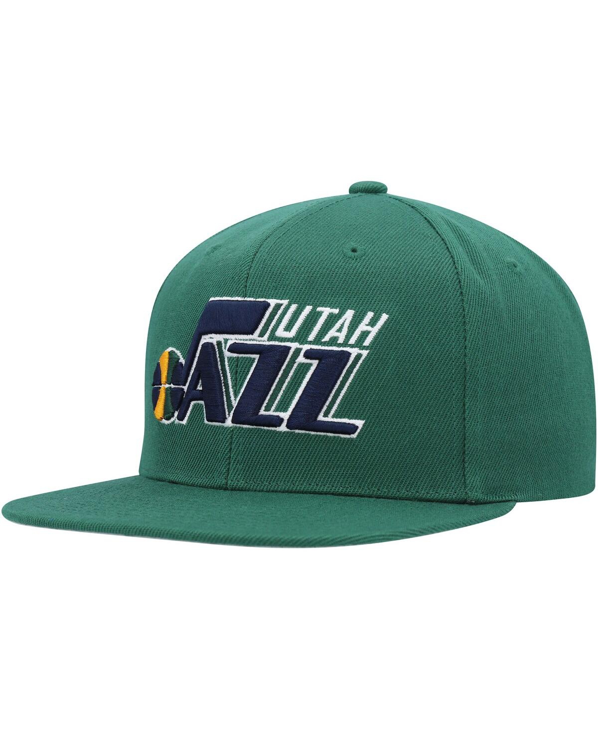 Men's Mitchell & NessUtah Jazz Side Core 2.0 Snapback Hat - Green