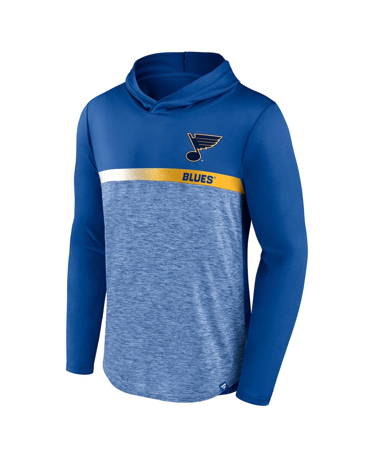 Shop Fanatics Men's  Blue St. Louis Blues Podium Defender Pullover Hoodie