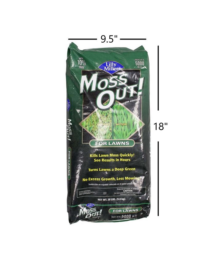 Central Garden Brands Lilly Miller 05601151 Moss Out Granules, 20Pound