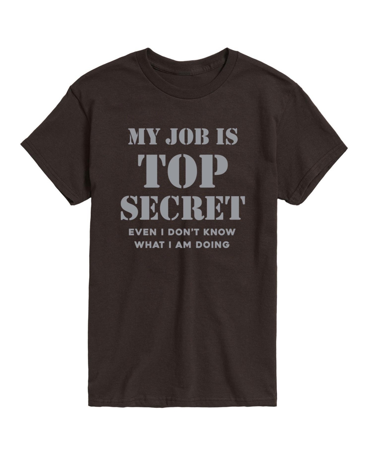 Airwaves Men's Job Is Top Secret Short Sleeves T-shirt In Brown