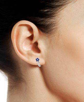 3-Pc. Set Amethyst (1 ct. t.w.) & Lab-Grown White Sapphire (3/8 ct. t.w.) Flower Pendant Necklace, Stud Earrings, & Ring in Sterling Silver (Also in Additional Gemstones)