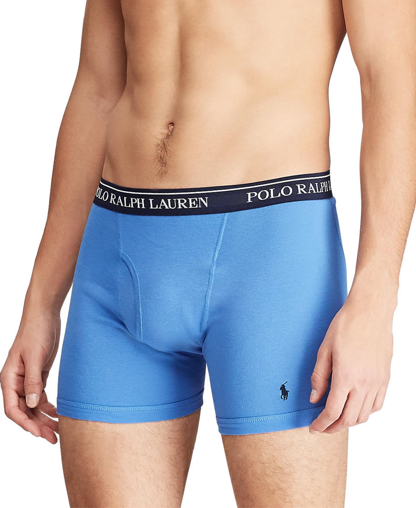 Трусы-боксеры Classic для мужчин, хлопок, 5 шт. — Polo Ralph Lauren, цвет: Синий / Королевский синий — фото 5