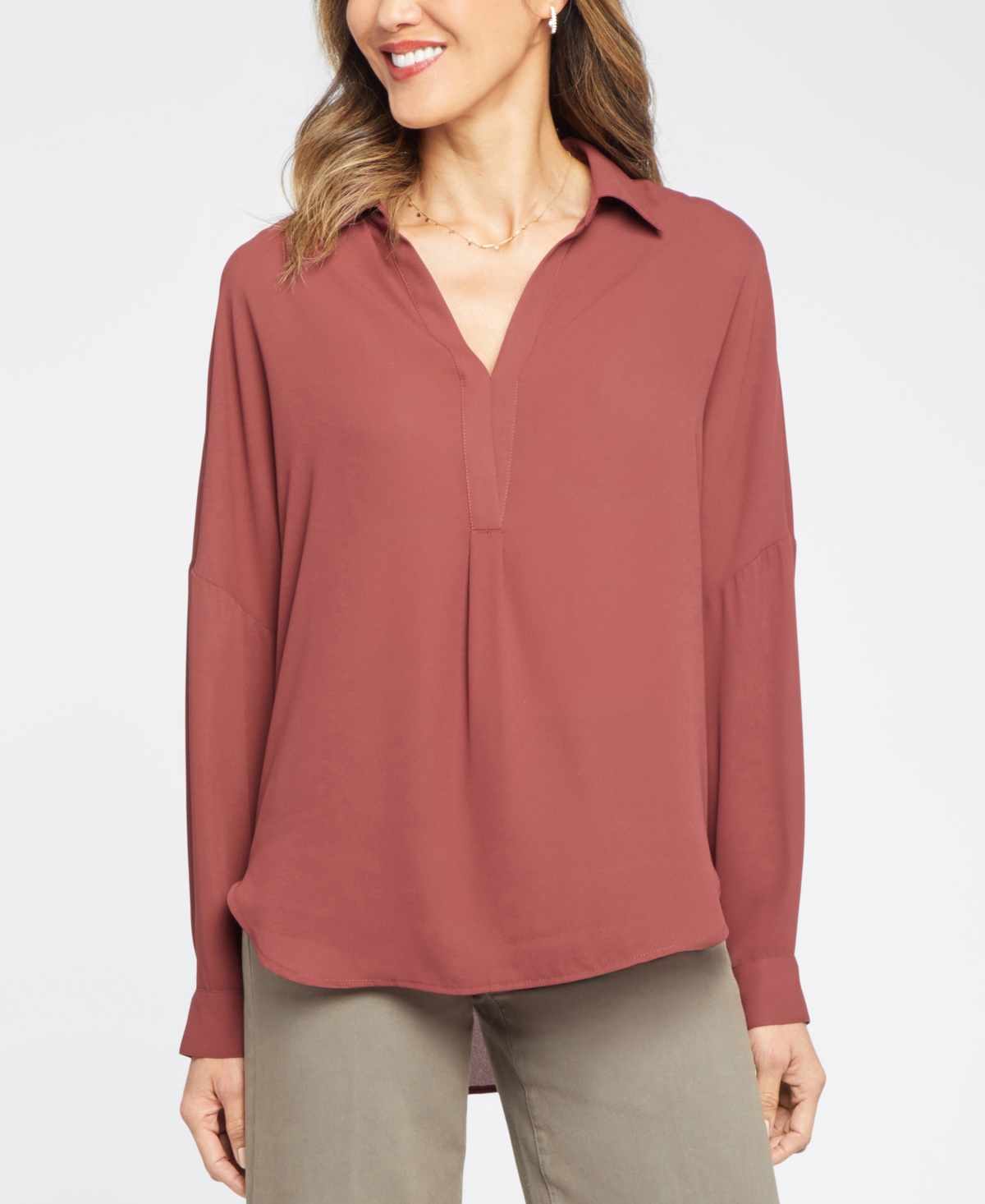 Nydj Becky Blouse In Husk