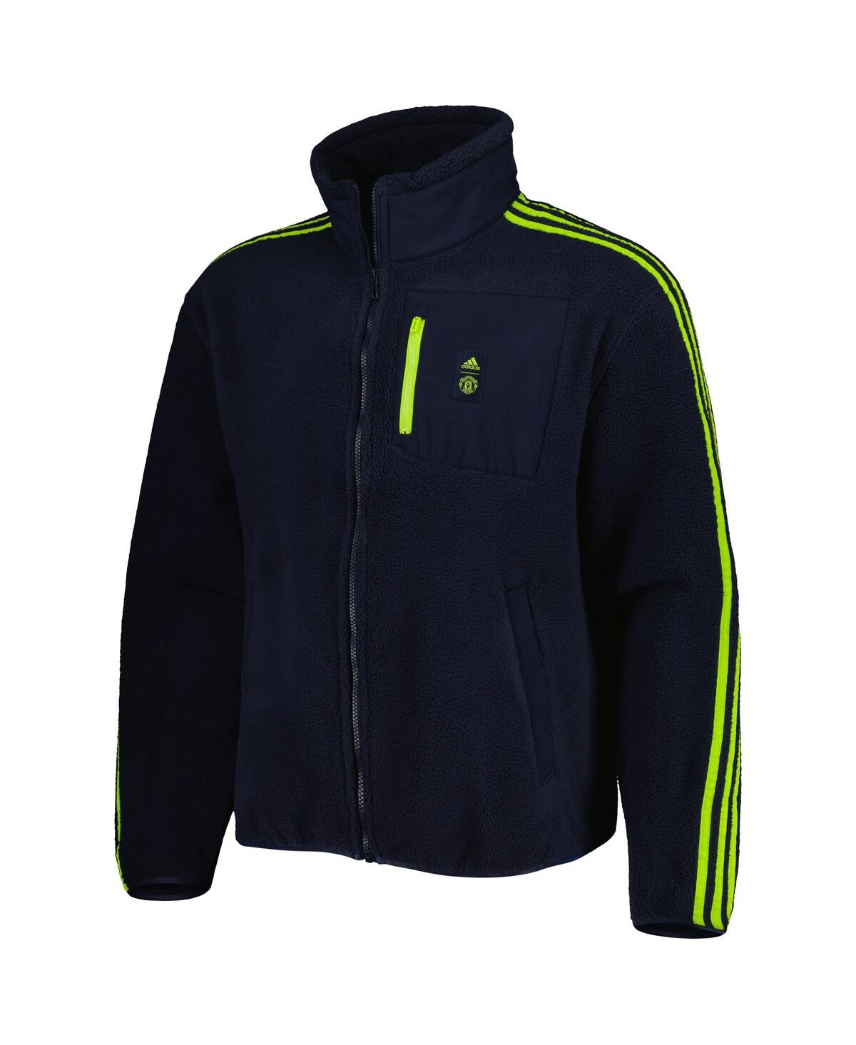 Men's adidasManchester United Lifestyler Fleece Full-Zip Jacket - Navy