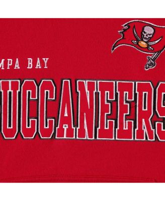 Men's Red Tampa Bay Buccaneers Draft Fleece Raglan Pullover Hoodie