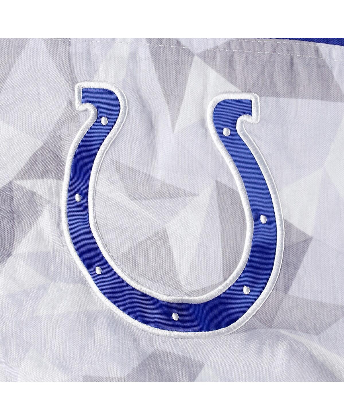 Starter Men's  White, Royal Indianapolis Colts Thursday Night Gridiron Raglan Half-zip Hooded Jacket In White,royal