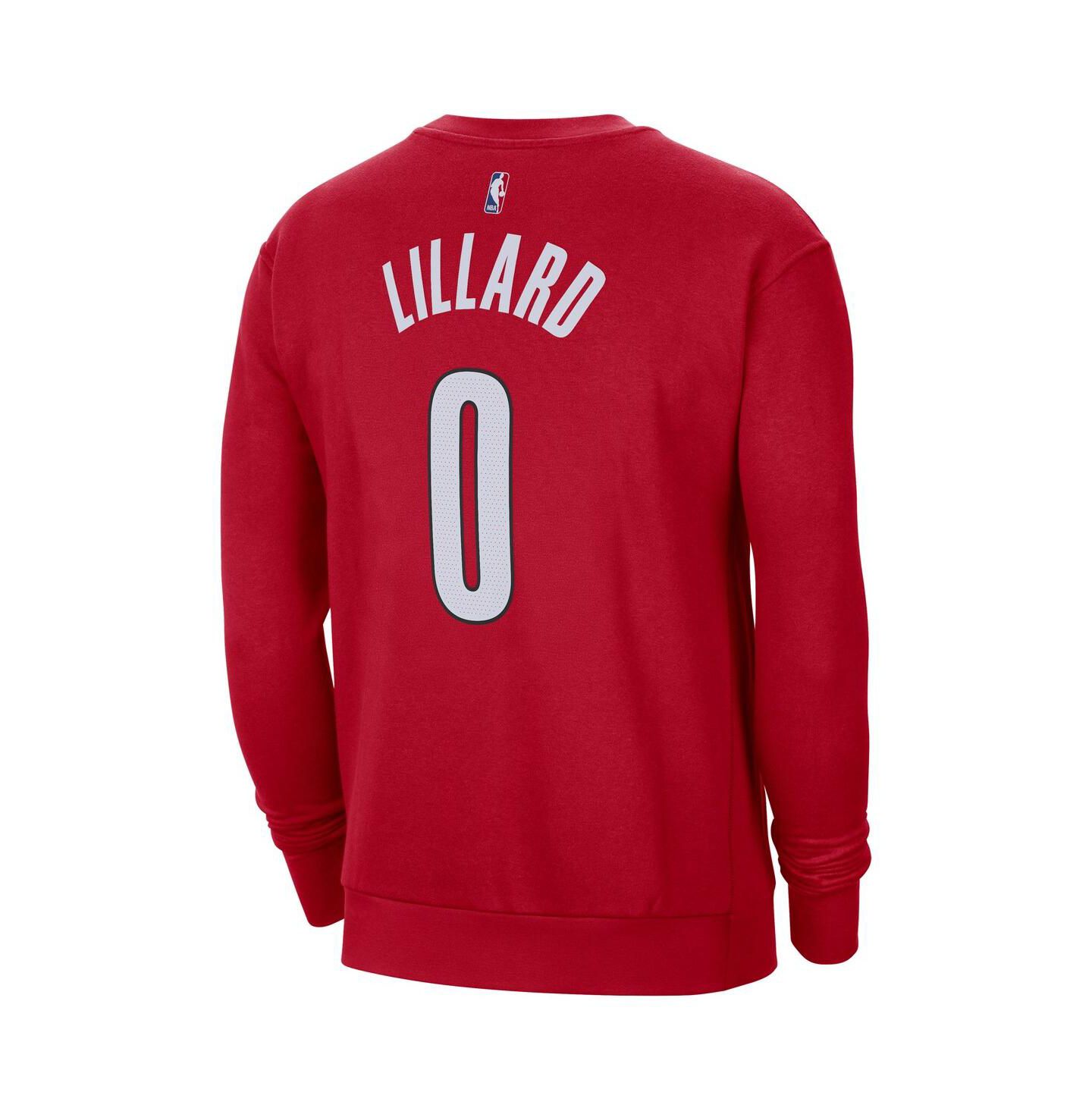 Мужские толстовки Jordan Damian Lillard Red Portland Trail Blazers Statement Name and Number Pullover — фото 4