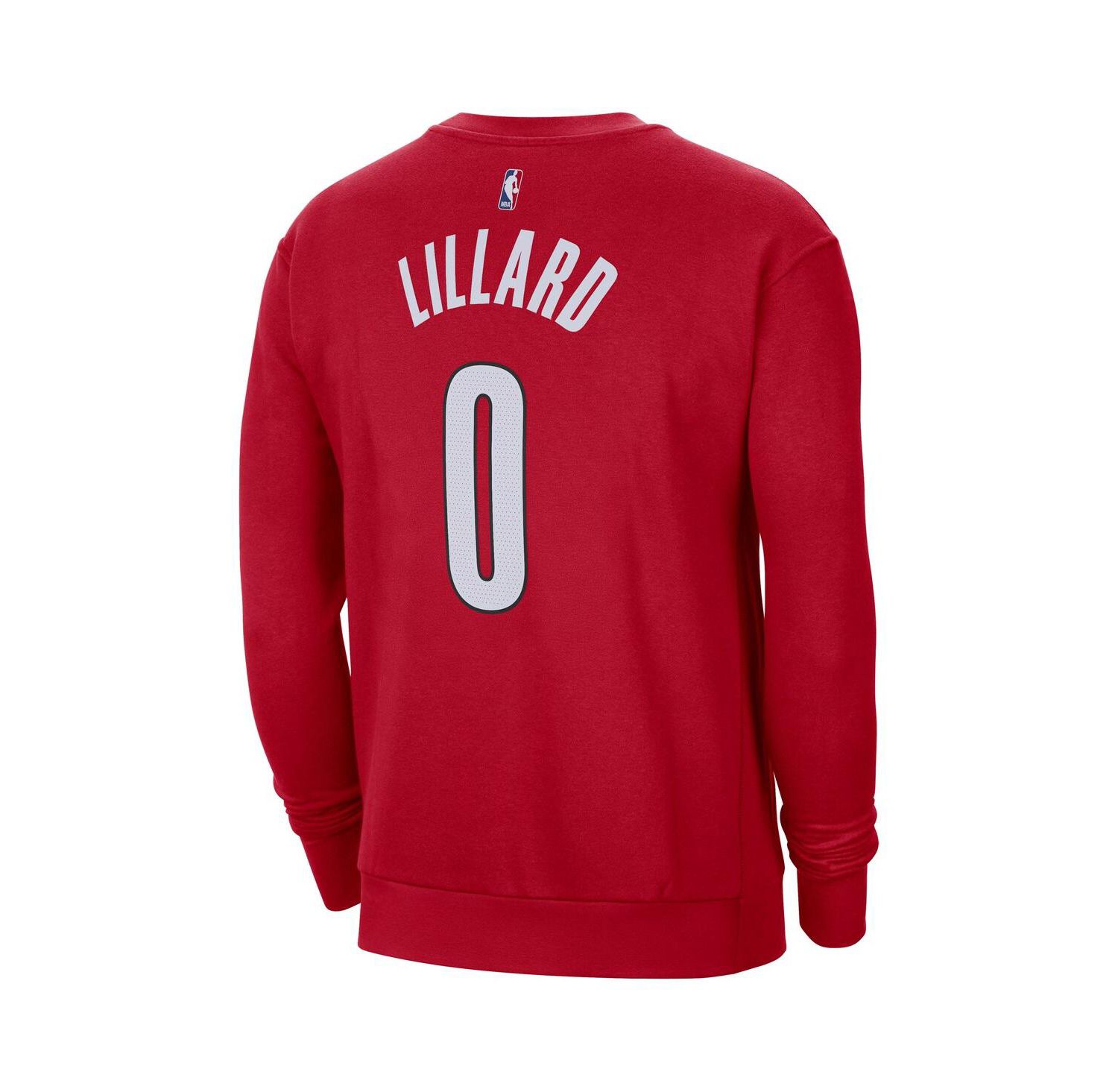 Men's Damian Lillard Red Portland Trail Blazers Statement Name and Number Pullover Sweatshirt