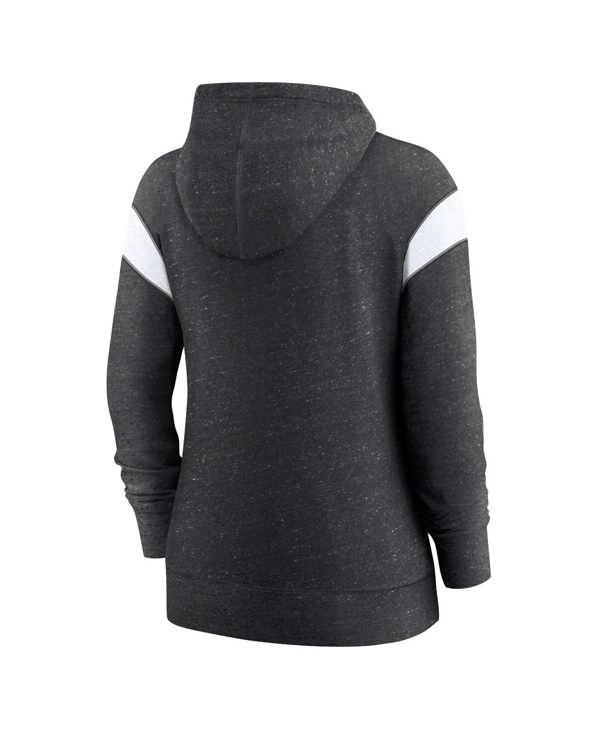 Nike Women's  Heathered Black, White New Orleans Saints Plus Size Monaco Full-zip Hoodie In Heather Black,white