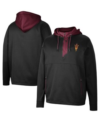Men's Black Arizona State Sun Devils Luge 3.0 Quarter-Zip Hoodie