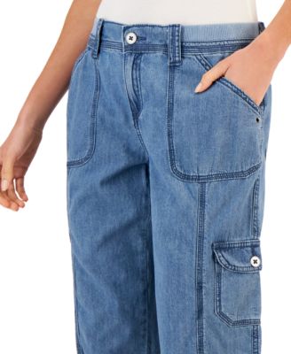 Petite Mid-Rise Cargo Capri Pants, Exclusively at Macy's