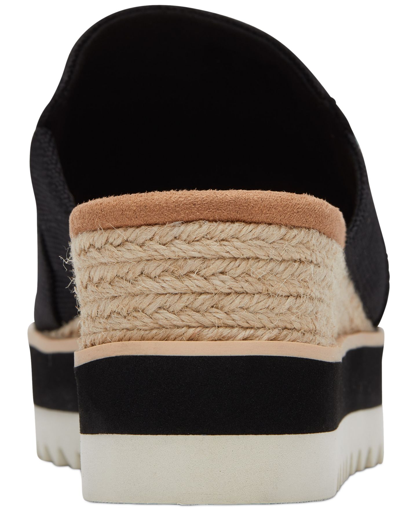 Женские сандалии TOMS Diana Wedge, цвет: Чёрный холщовый — фото 3