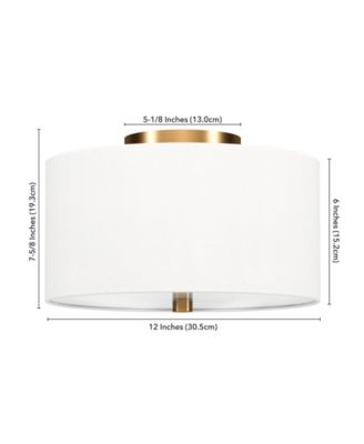 Ellis 12" Flush Mount with Fabric Shade
