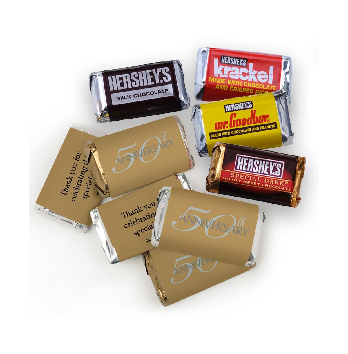 105 pcs 50th Anniversary Candy Party Favor Hershey's Chocolate Mix (1.75 lb, Approx. 105 Pcs) - Assorted Pre-Pack
