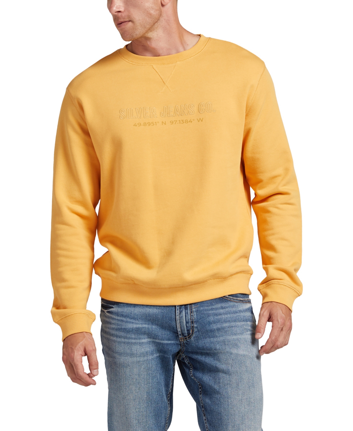 Silver Jeans Co. Men's Crewneck Sweatshirt In Honey