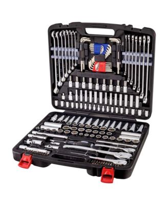 200 Piece Master Tool Set with Sockets, Ratchets, and Wrenches