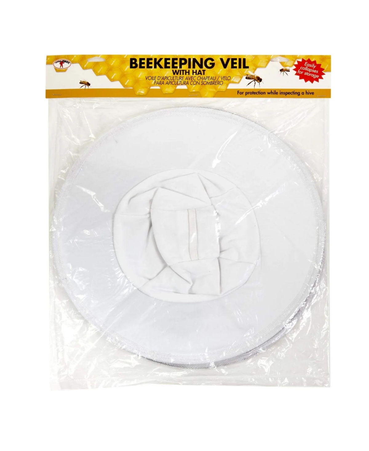 Beekeeping Veil with Built-in Hat - White