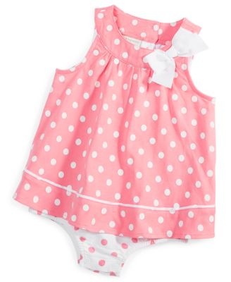 First Impressions - Baby Girls Polka Dot Sunsuit
