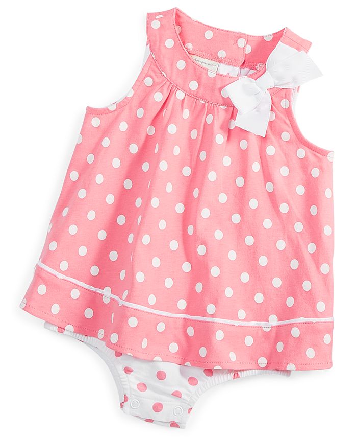 First Impressions Baby Girls Polka Dot Sunsuit, Created for Macy's - Macy's