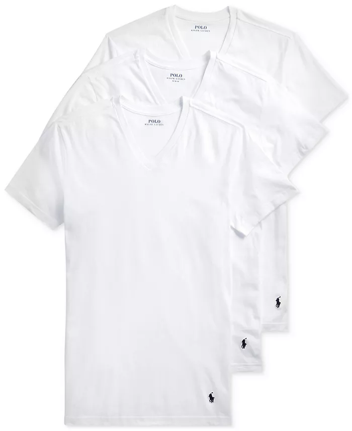 Men's 3-Pack Slim Fit V-Neck Undershirts - thumbnail 5
