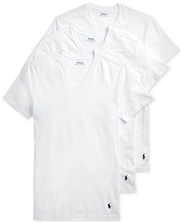 Polo Ralph Lauren Men's Slim Fit VNeck Undershirt, 3Pack Macy's