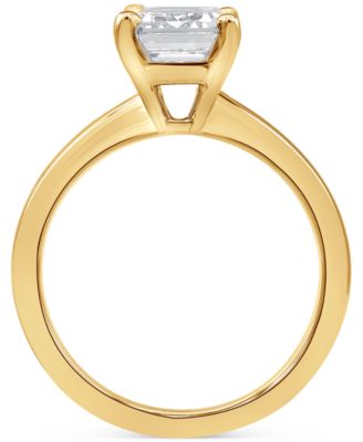 Certified Lab Grown Diamond Emerald-Cut Solitaire Engagement Ring (4 ct. t.w.) in 14k White, Yellow or Rose Gold