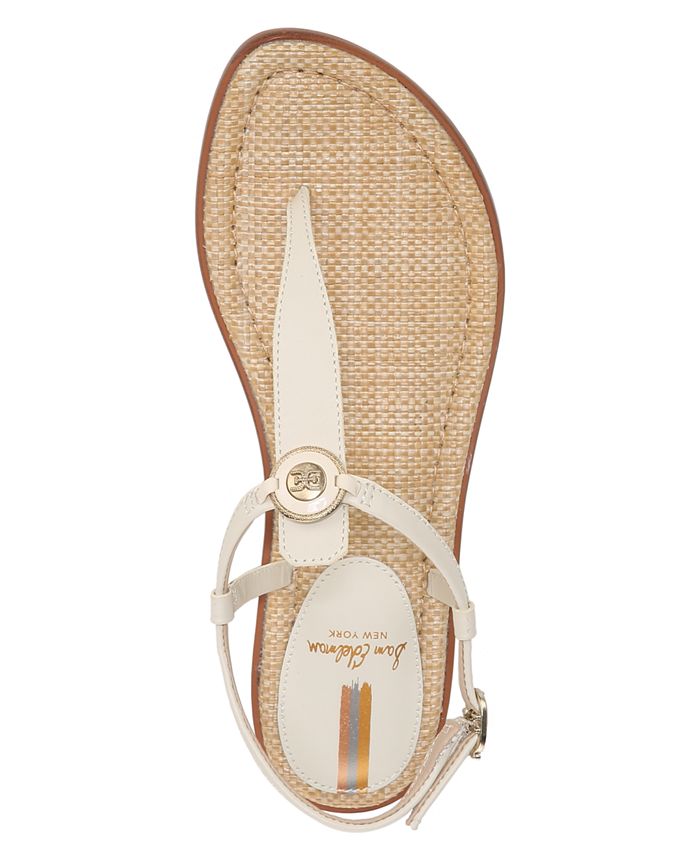 Black Flat Sandals Sam Edelman Women's Gigi Flat Sandal, Wheat