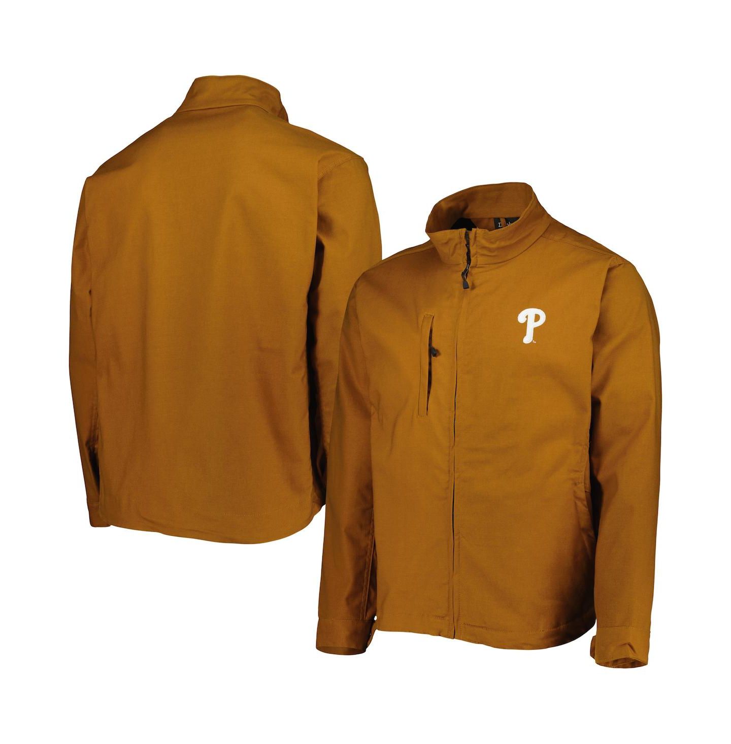 Мужская куртка Dunbrooke Tan Philadelphia Phillies Journey Tri-Blend Full-Zip — фото 5