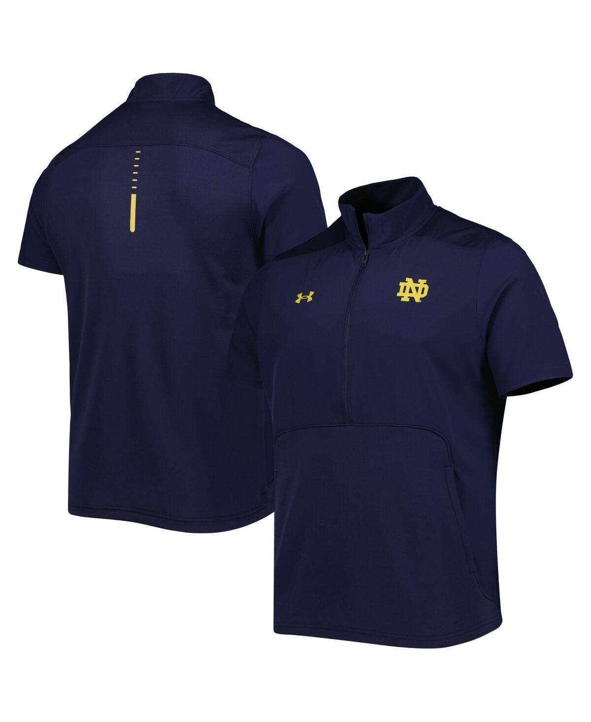Under Armour Men's  Navy Notre Dame Fighting Irish Motivate 2.0 Half-zip Jacket In Navy