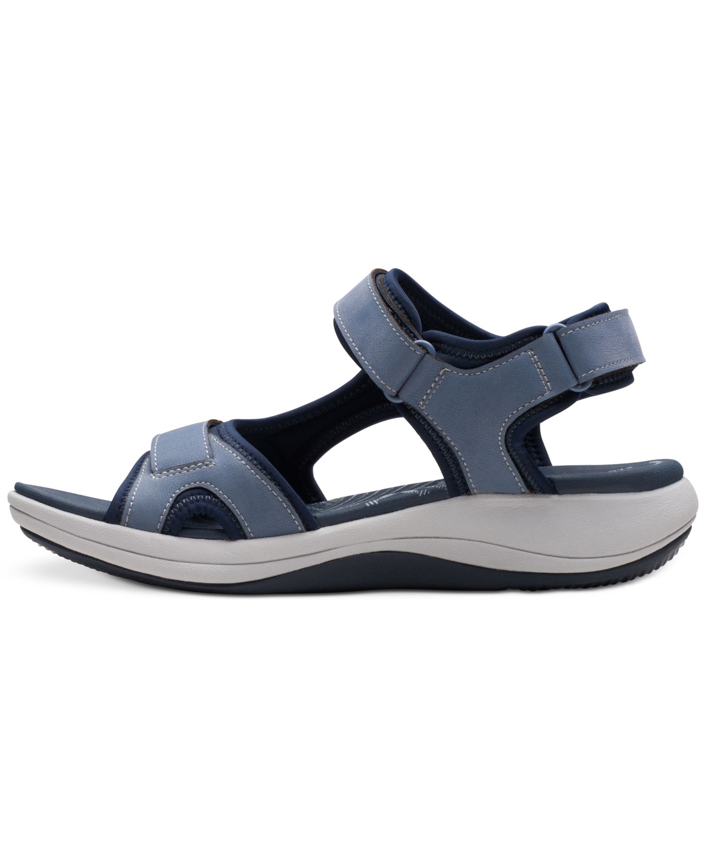 Женские сандалии Clarks Cloudsteppers Mira Bay Strappy Sport Sandals, цвет: Джинсовый синий — фото 7