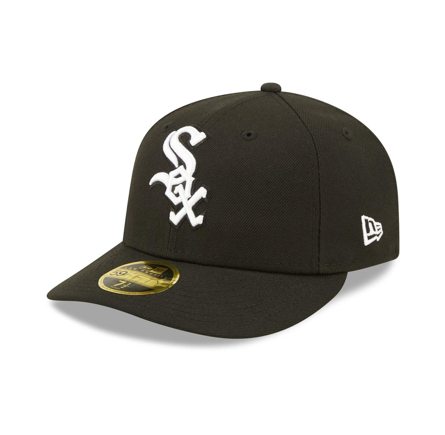 Men's Chicago White Sox Black, White Low Profile 59FIFTY Fitted Hat