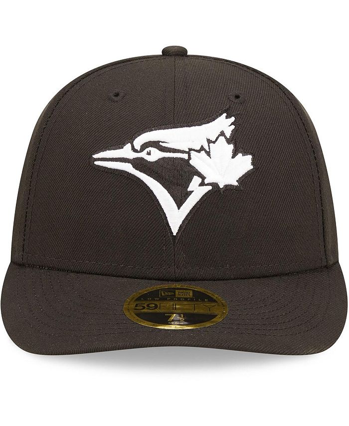 New Era Men's Toronto Blue Jays Black, White Low Profile 59FIFTY Fitted