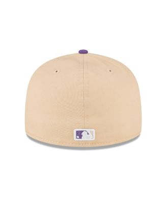 Men's Peach, Purple Los Angeles Dodgers 1988 World Series Side Patch 59FIFTY Fitted Hat