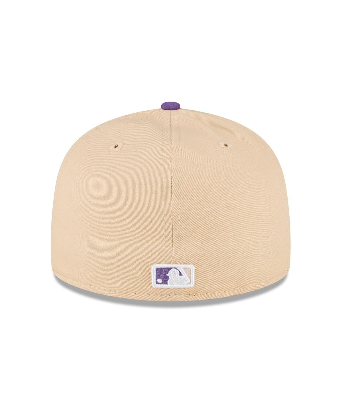 Shop New Era Men's  Peach, Purple Los Angeles Dodgers 1988 World Series Side Patch 59fifty Fitted Hat In Peach,purple