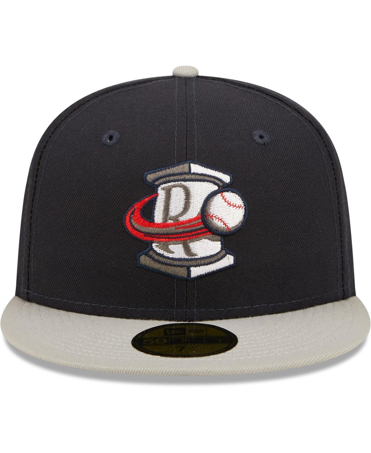 Men's New EraRome Braves Authentic Collection Road 59FIFTY Fitted Hat - Navy
