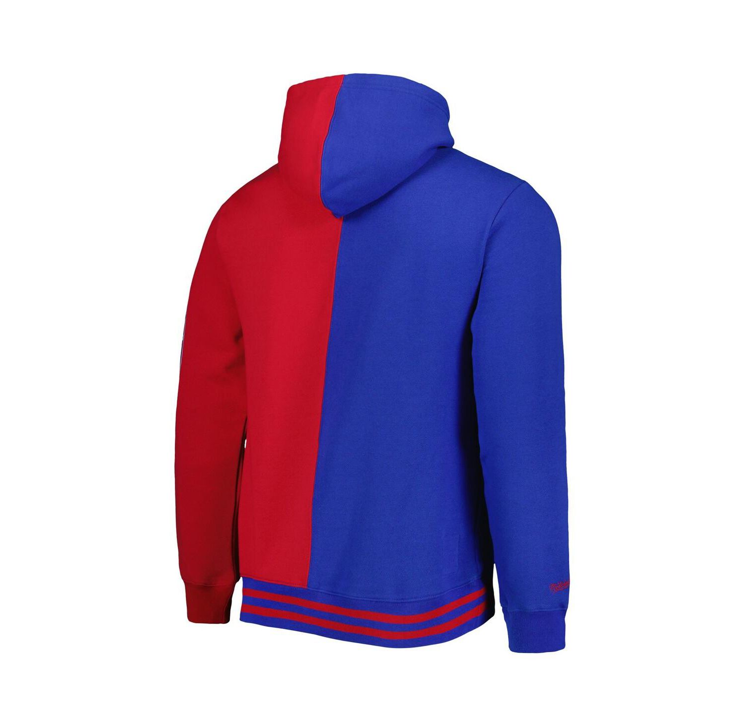 Men's Royal, Red Philadelphia 76ers Hardwood Classics Split Pullover Hoodie