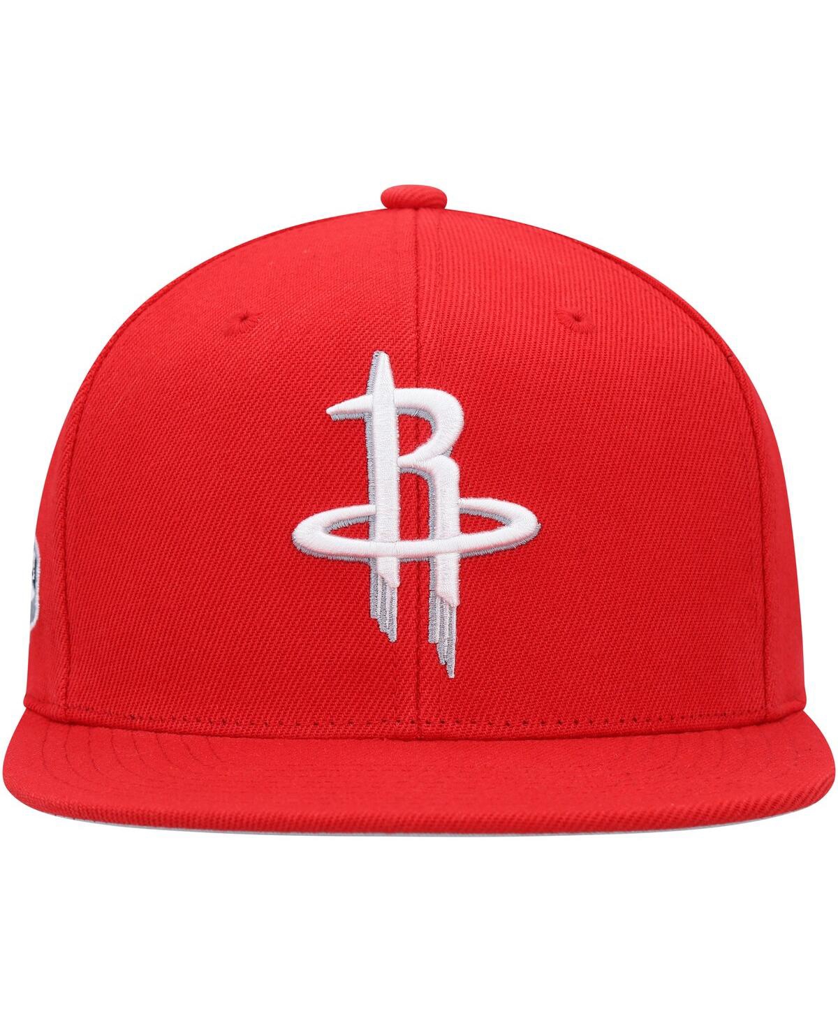 Mitchell & Ness Men's  Red Houston Rockets Side Core 2.0 Snapback Hat In Red